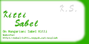kitti sabel business card